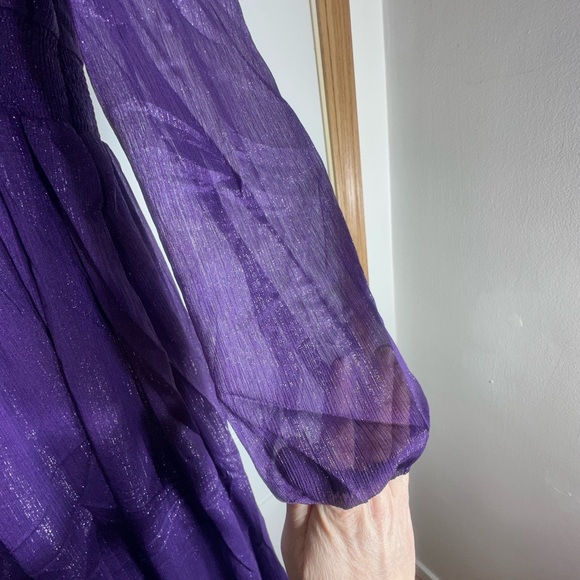 Chic Long Sleeve Purple Dress - Picture 3 of 4